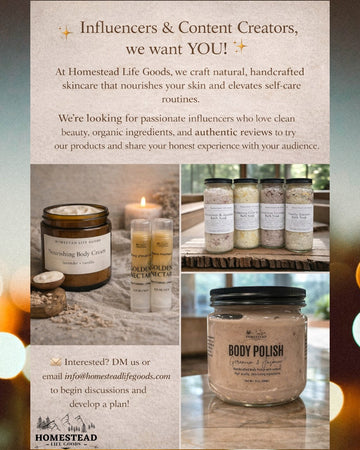 Ambassador & Influencer Invitation -- Homestead Life Goods